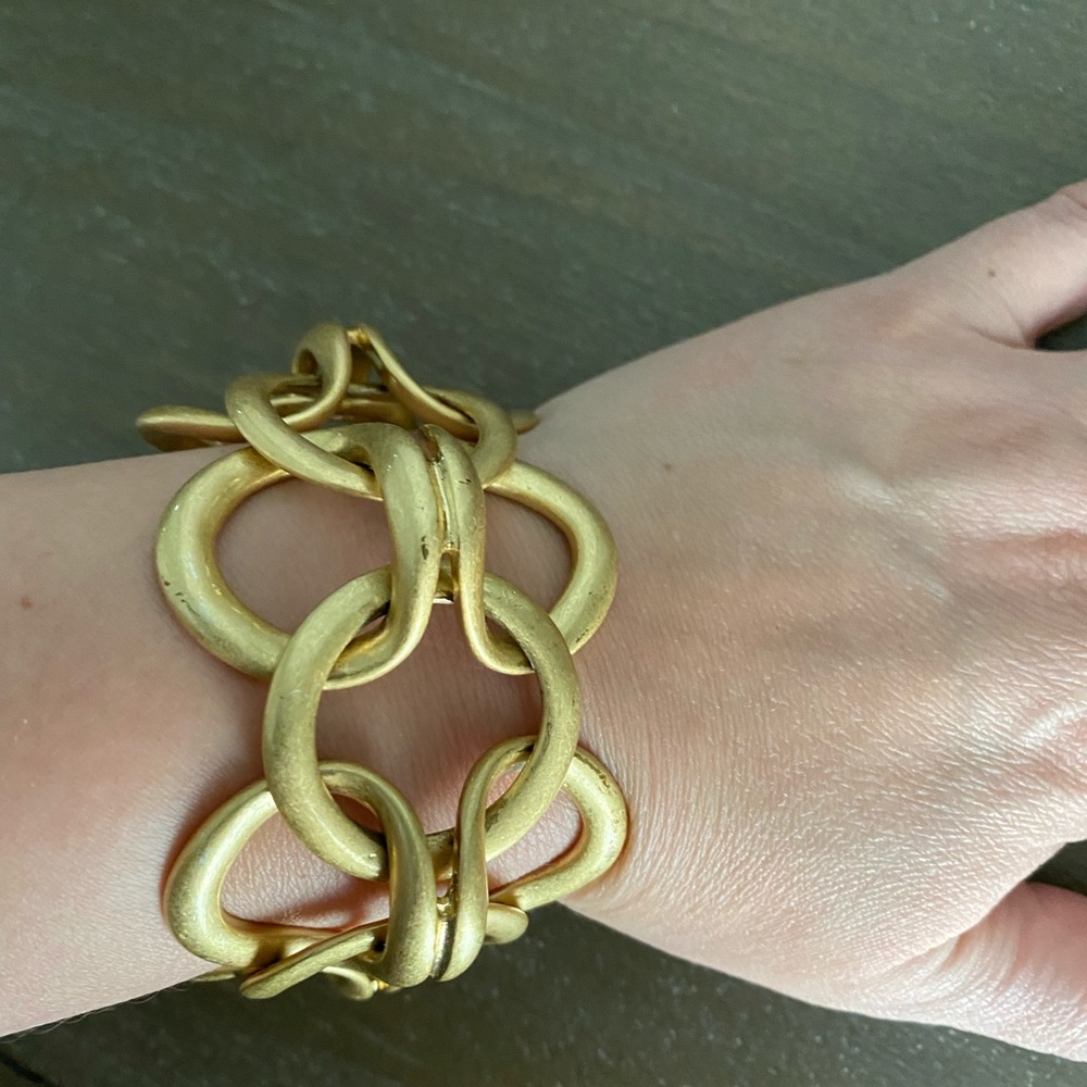 Stella and Dot gold statement bracelet